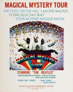 The promotional poster for "Magical Mystery Tour."