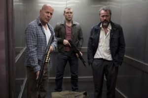 Bruce Willis, Sebastian Koch, and Jai Courtney in "A Good Day to Die Hard."  © 2012 - Twentieth Century Fox.