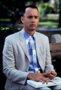 Actor Tom Hanks is shown in a scene from "Forrest Gump" in which he plays the title character. Hanks..