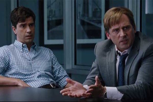 Steve Carell and Hamish Linklater in The Big Short.
