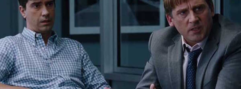 Steve Carell and Hamish Linklater in The Big Short.