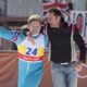 Taron Egerton and Hugh Jackman in Eddie the Eagle