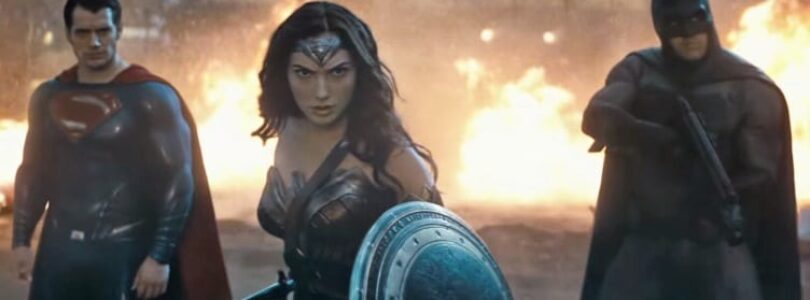 Henry Cavill, Ben Affleck, and Gal Gadot in Batman v Superman: Dawn of Justice