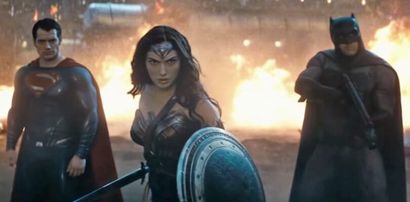 Henry Cavill, Ben Affleck, and Gal Gadot in Batman v Superman: Dawn of Justice
