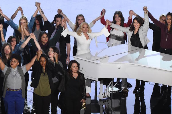 Lady Gaga performs at the 88th Oscars