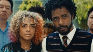 Tessa Thompson and Lakeith Stanfield Sorry to Bother You