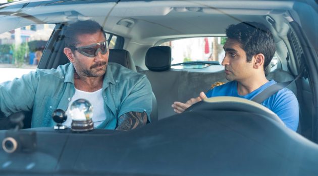 Kumail Nanjiani and Dave Bautista in Stuber