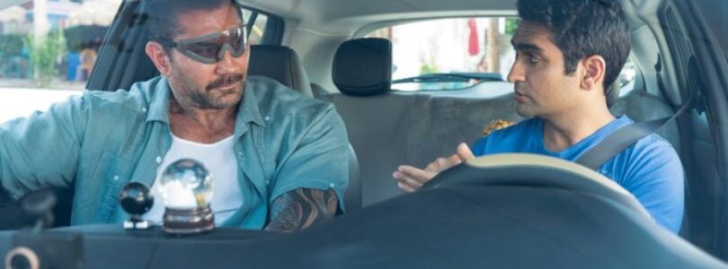 Kumail Nanjiani and Dave Bautista in Stuber
