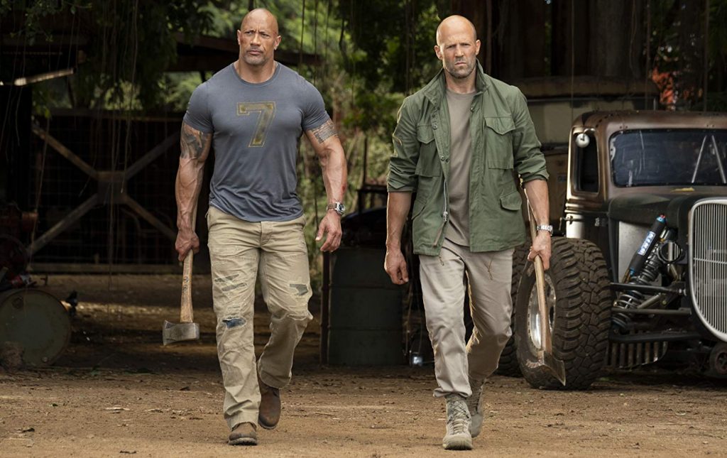 Dwayne Johnson and Jason Statham in Fast & Furious Presents: Hobbs & Shaw