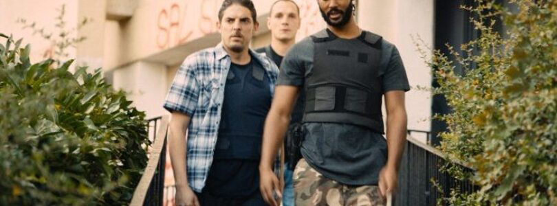 Damien Bonnard, Alexis Manenti, and Djibril Zonga in Les Misérables