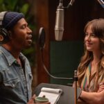 Kelvin Harrison Jr. and Dakota Johnson in The High Note