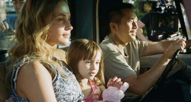 Sydney Kowalske, Justin Chon, and Alicia Vikander in Blue Bayou