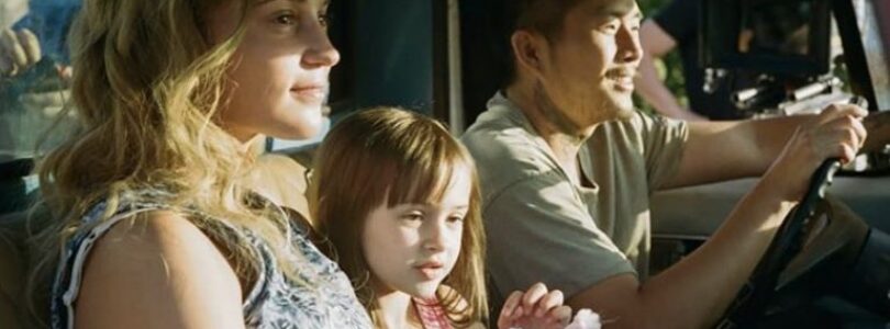 Sydney Kowalske, Justin Chon, and Alicia Vikander in Blue Bayou