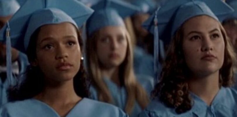 Taylor Russell and Alison Maccherone Gomez in Words on Bathroom Walls