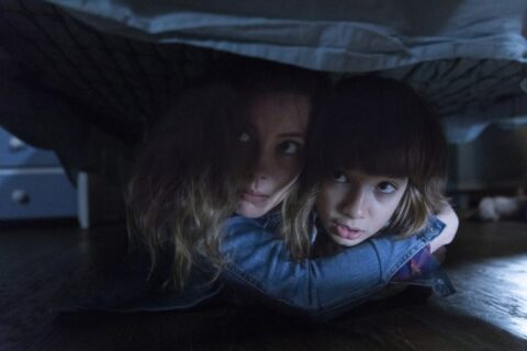 Gillian Jacobs with Azhy Robertson in COME PLAY