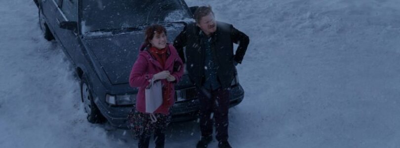 Jesse Plemons and Jessie Buckley in I'm Thinking of Ending Things