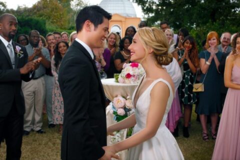 Harry Shum Jr. and Jessica Rothe in All My Life