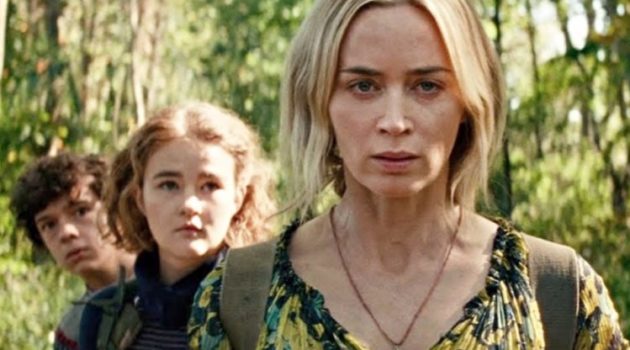 Emily Blunt, Noah Jupe, and Millicent Simmonds in A Quiet Place Part II