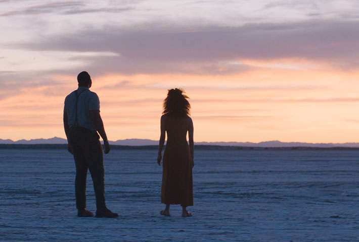 Zazie Beetz and Winston Duke in Nine Days