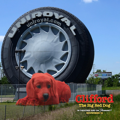 Clifford the Big Red Dog in Allen Park, Michigan