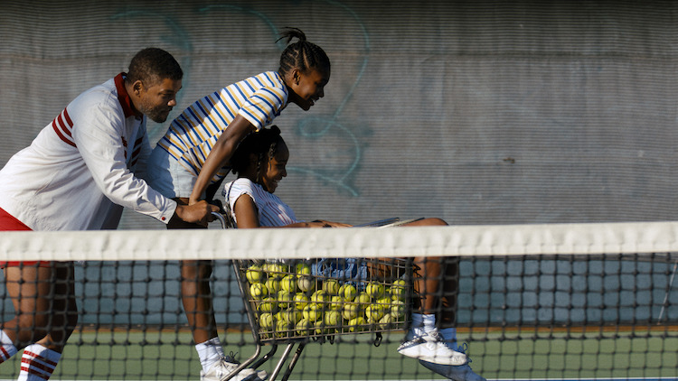 Will Smith, Saniyya Sidney, and Demi Singleton in King Richard