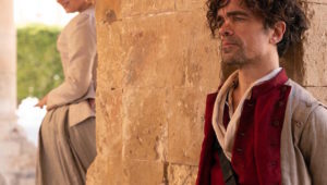 Peter Dinklage and Haley Bennett in Cyrano