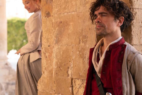 Peter Dinklage and Haley Bennett in Cyrano