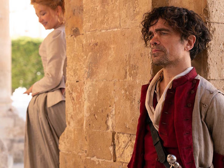 Peter Dinklage and Haley Bennett in Cyrano