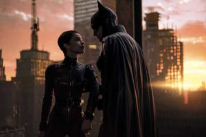 Robert Pattinson and Zoë Kravitz in The Batman