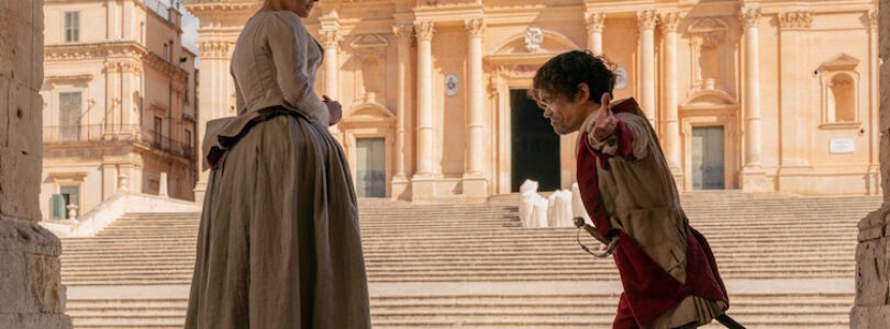 Peter Dinklage and Haley Bennett in Cyrano