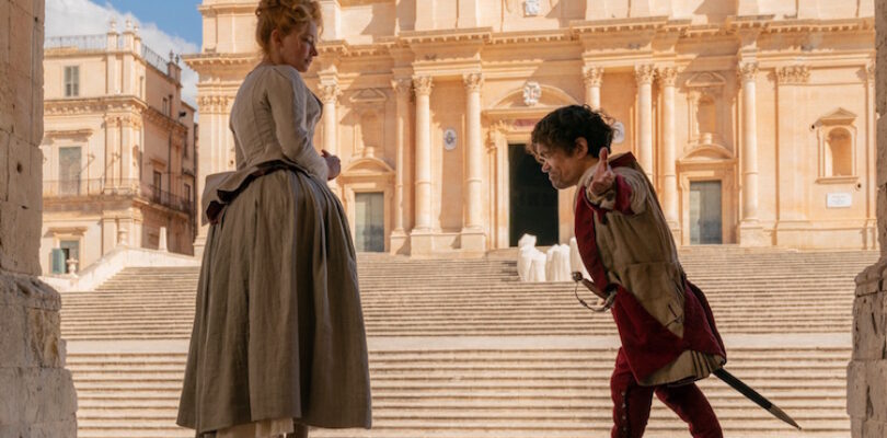 Peter Dinklage and Haley Bennett in Cyrano