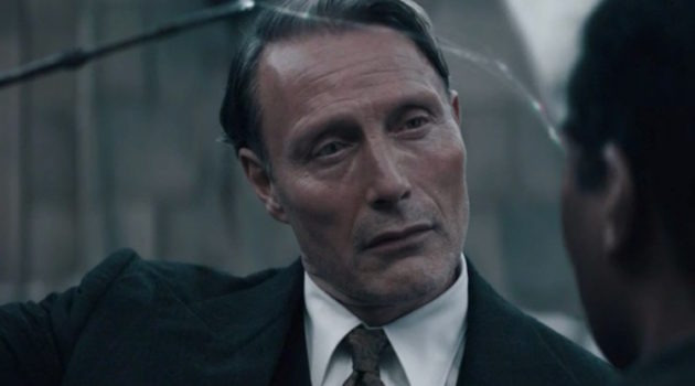 Mads Mikkelsen and William Nadylam in Fantastic Beasts: The Secrets of Dumbledore
