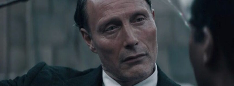 Mads Mikkelsen and William Nadylam in Fantastic Beasts: The Secrets of Dumbledore