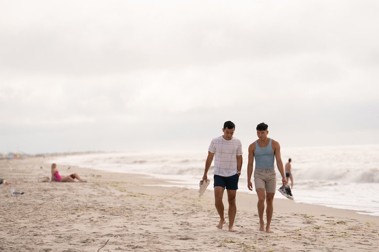 Conrad Ricamora and Joel Kim Booster in "Fire Island."