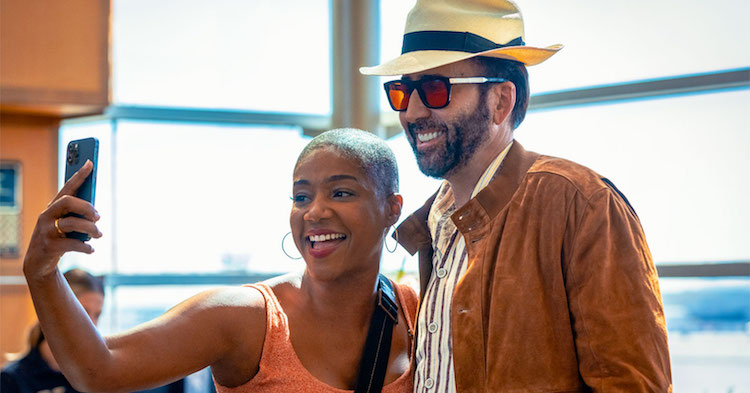 Nicolas Cage and Tiffany Haddish in The Unbearable Weight of Massive Talent