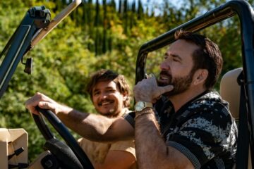 Nicolas Cage (right) and Pedro Pascal in The Unbearable Weight of Massive Talent