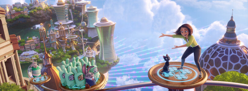 Bob (voiced by Simon Pegg) and Sam Greenfield (voiced by Eva Noblezada) in “Luck.”