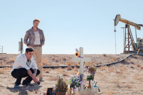 B.J. Novak and Boyd Holbrook in "Vengeance"