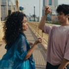 Eva Reign stars as Kelsa and Abubakr Ali as Khal in Billy Porter’s directorial debut Anything's Possible An Orion Pictures Release. Photo credit: Courtesy of ORION PICTURES © 2022 Orion Releasing LLC. All Rights Reserved.