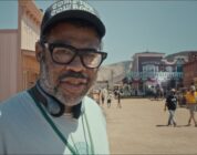 Jordan Peele on the set of "Nope"