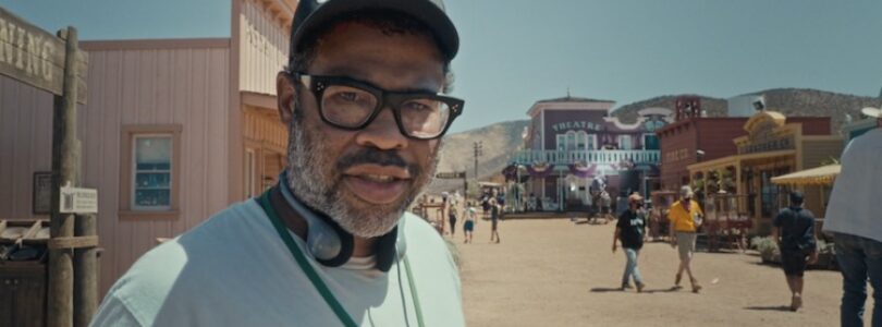 Jordan Peele on the set of "Nope"