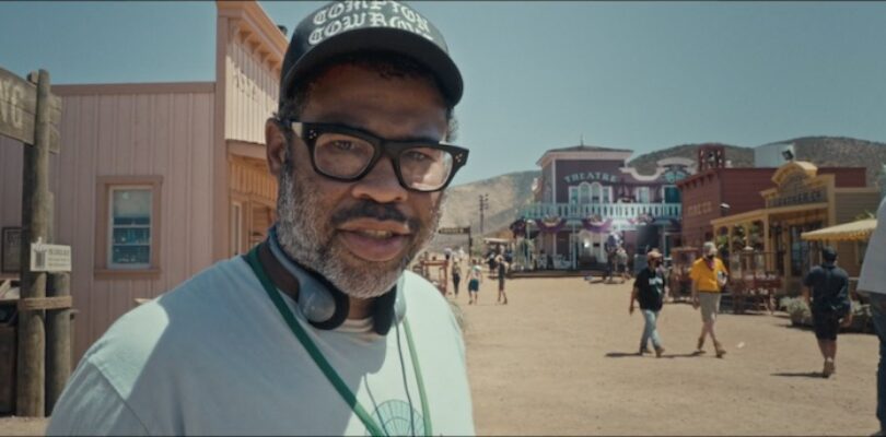 Jordan Peele on the set of "Nope"