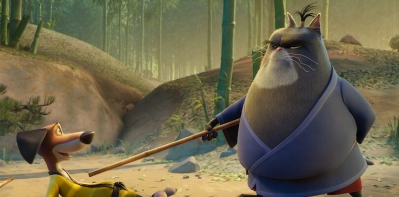 Michael Cera as 'Hank' and Samuel L. Jackson as 'Jimbo' in "Paws of Fury: The Legend of Hank."