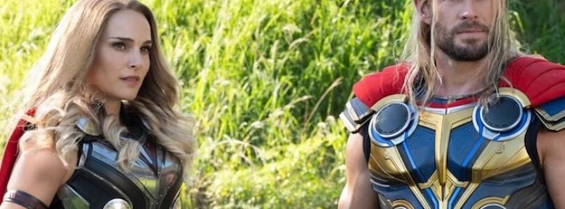 Natalie Portman and Chris Hemsworth in "Thor: Love and Thunder."