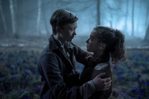 Orlando Schwerdt as Julien and Ariella Glaser as Sara in "White Bird: A Wonder Story." Photo Credit: Larry Horricks; © 2021 Lionsgate.