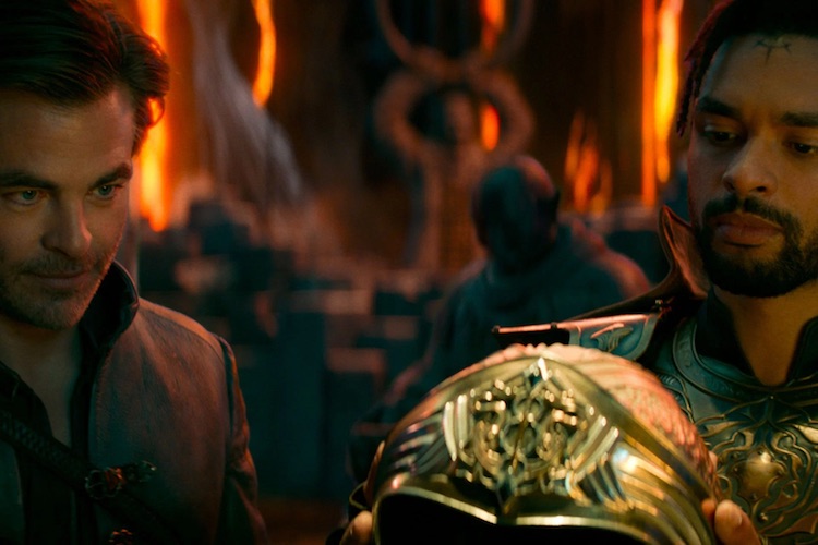 Chris Pine and Regé-Jean Page in "Dungeons & Dragons: Honor Among Thieves"