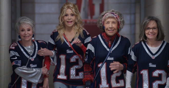 (L-R) Rita Moreno, Jane Fonda, Lily Tomlin, and Sally Field in "80 for Brady.