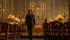 Keanu Reeves as John Wick and Donnie Yen as Caine in "John Wick: Chapter 4"