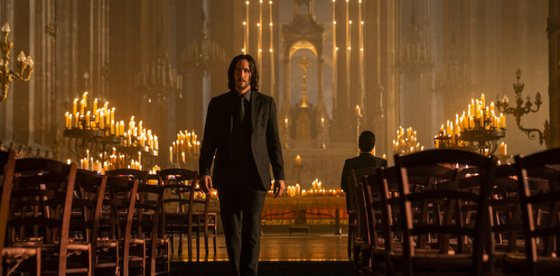 Keanu Reeves as John Wick and Donnie Yen as Caine in "John Wick: Chapter 4"