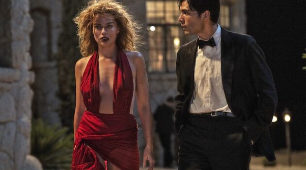 Margot Robbie and Diego Calva in "Babylon"